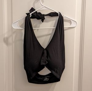 Crop top, wrap tie around neck